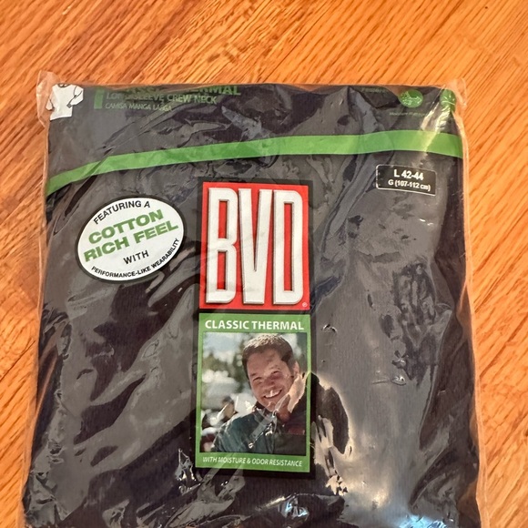 BVD classic Thermal long sleeve crew neck size L (a4 - Picture 1 of 6